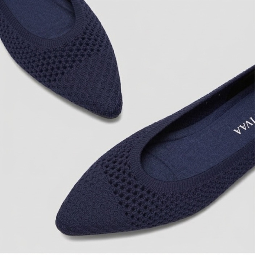 VIVAIA Pointed-Toe Breathable Mesh Ballet Flats (Aria 5°) in Navy, Size EU 37.5 - Picture 14 of 15